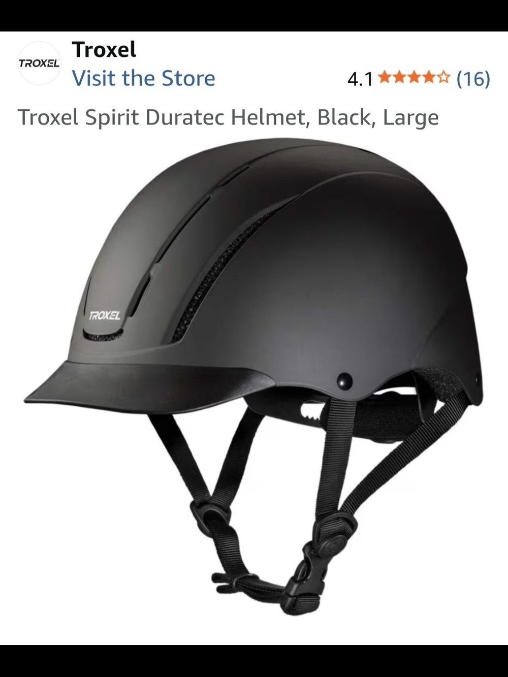 Troxel Kids Black Riding Helmet - Durable Safety Hat